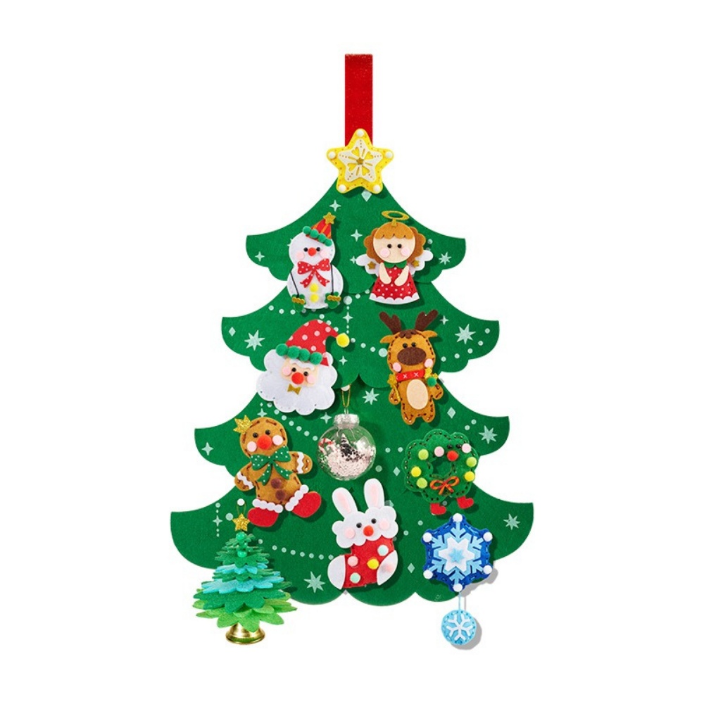 12-in-1 Christmas Arts & Crafts Handcraft DIY Felt Decoration Set