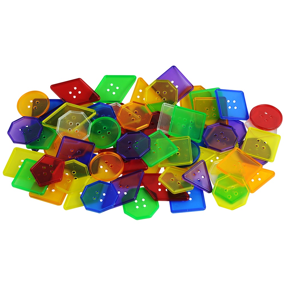 Translucent Lacing Buttons - Fine Motor Skills - 108pcs