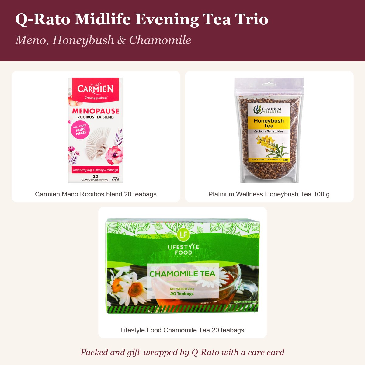 Q-Rato Midlife Evening Tea Trio