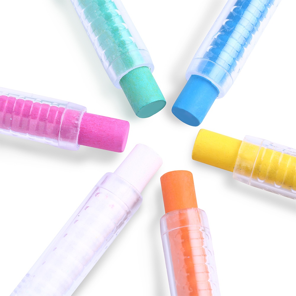 Washable Chalk in Retractable Holders - 12 Colours