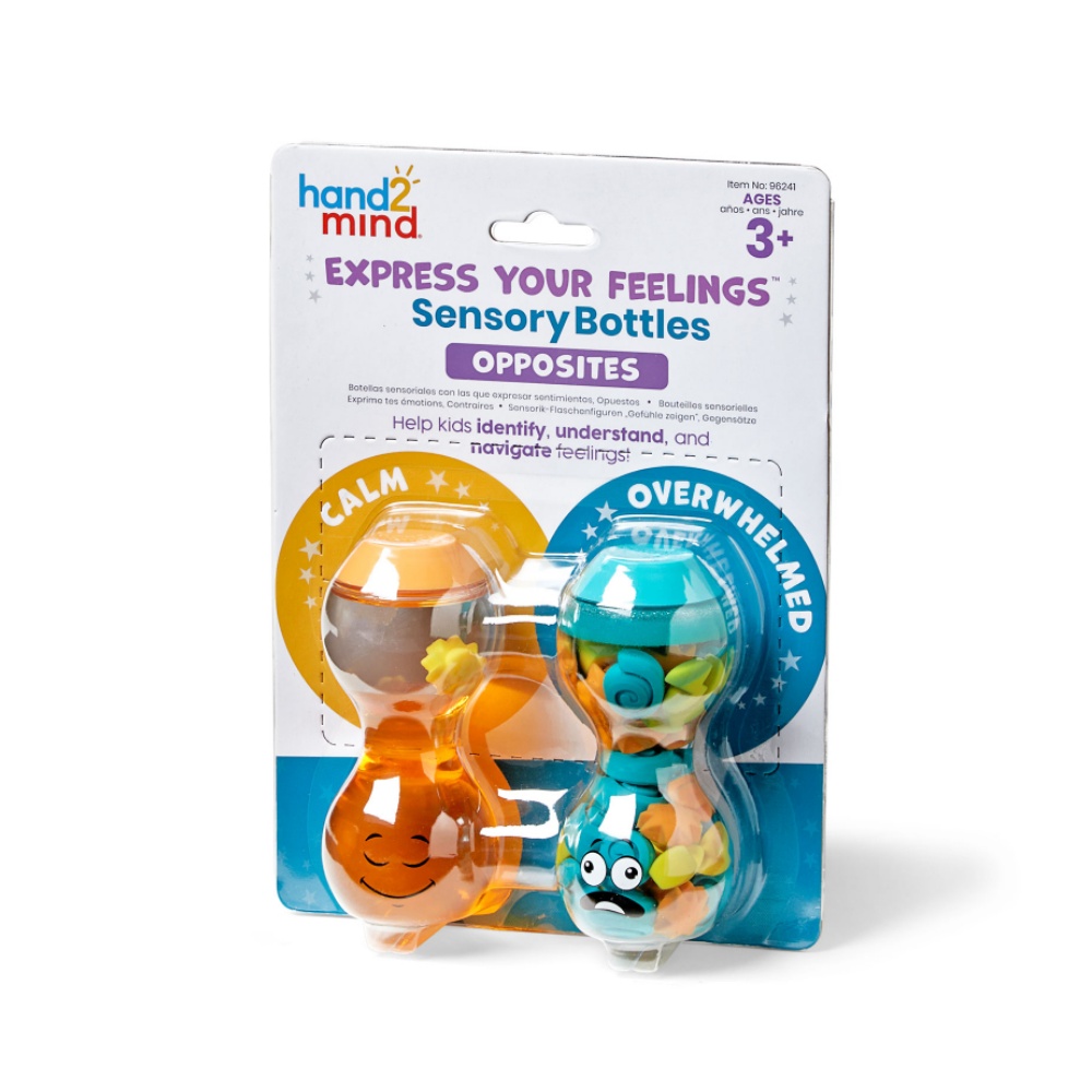 Hand2Mind - Express Your Feelings™ Sensory Bottles - Opposites: Overwhelmed and Calm