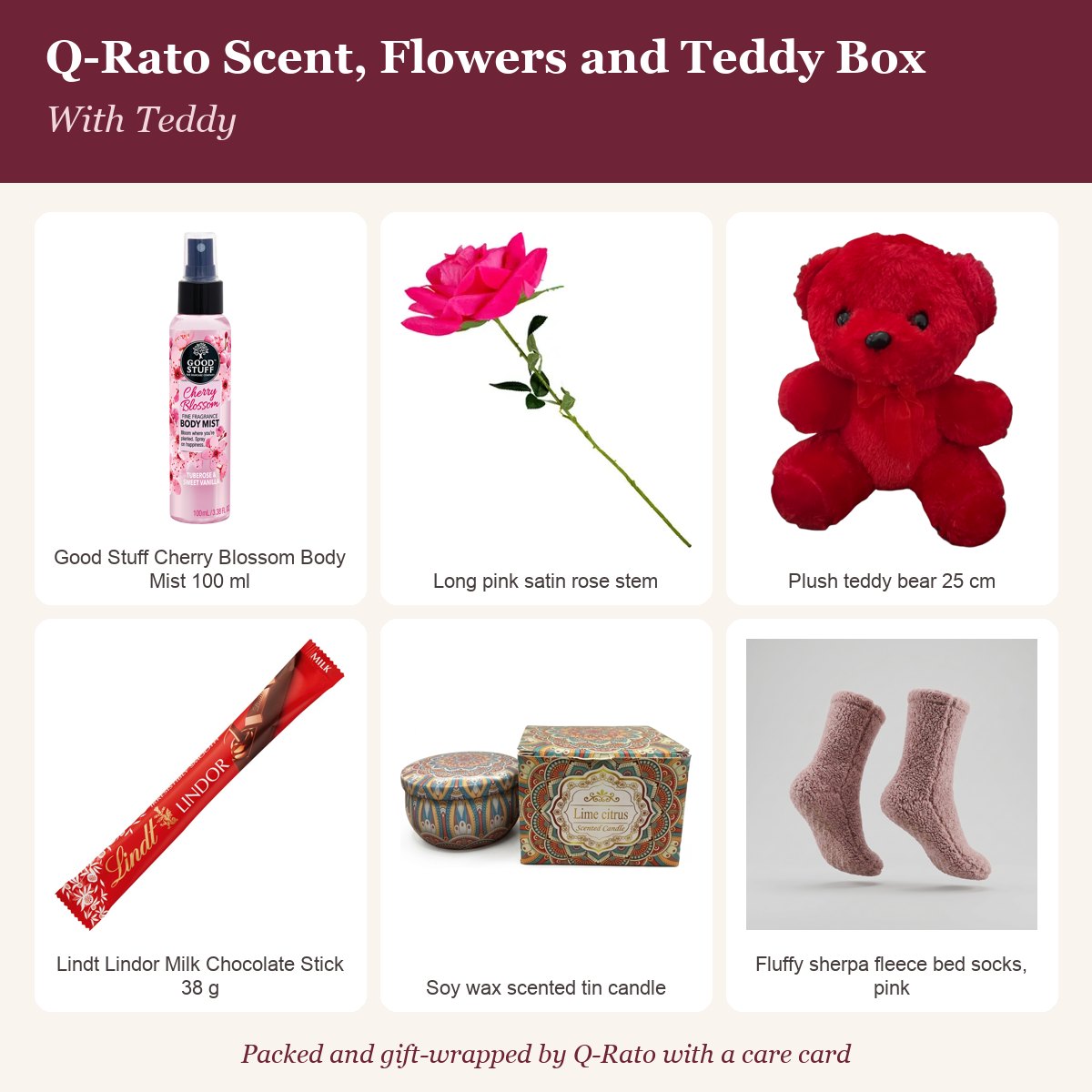 Q-Rato Scent, Flowers and Teddy Box
