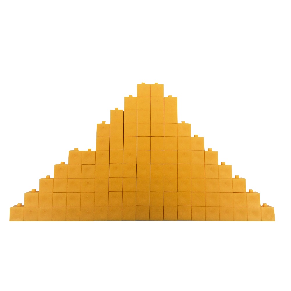 Base Ten Linking Set - Yellow - 121pcs Polybag