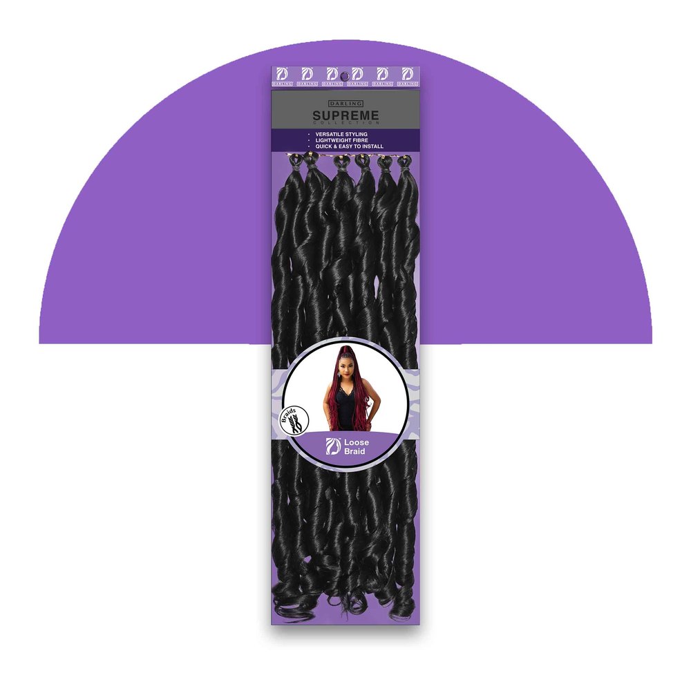 Darling Loose Braid 42 Inch Colour 1 - 6 Six-Piece Packs