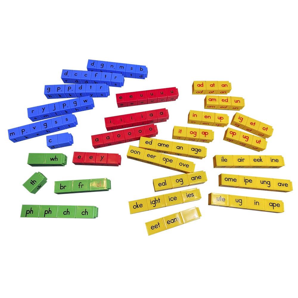 Word Connectors - Phonics Learning Set - 5 Colours - 112pcs