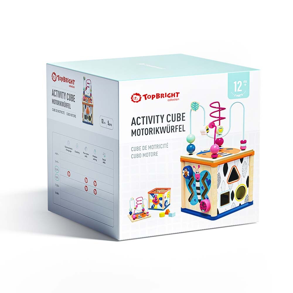 5-in-1 Insect Play Cube: Montessori Activity Toy