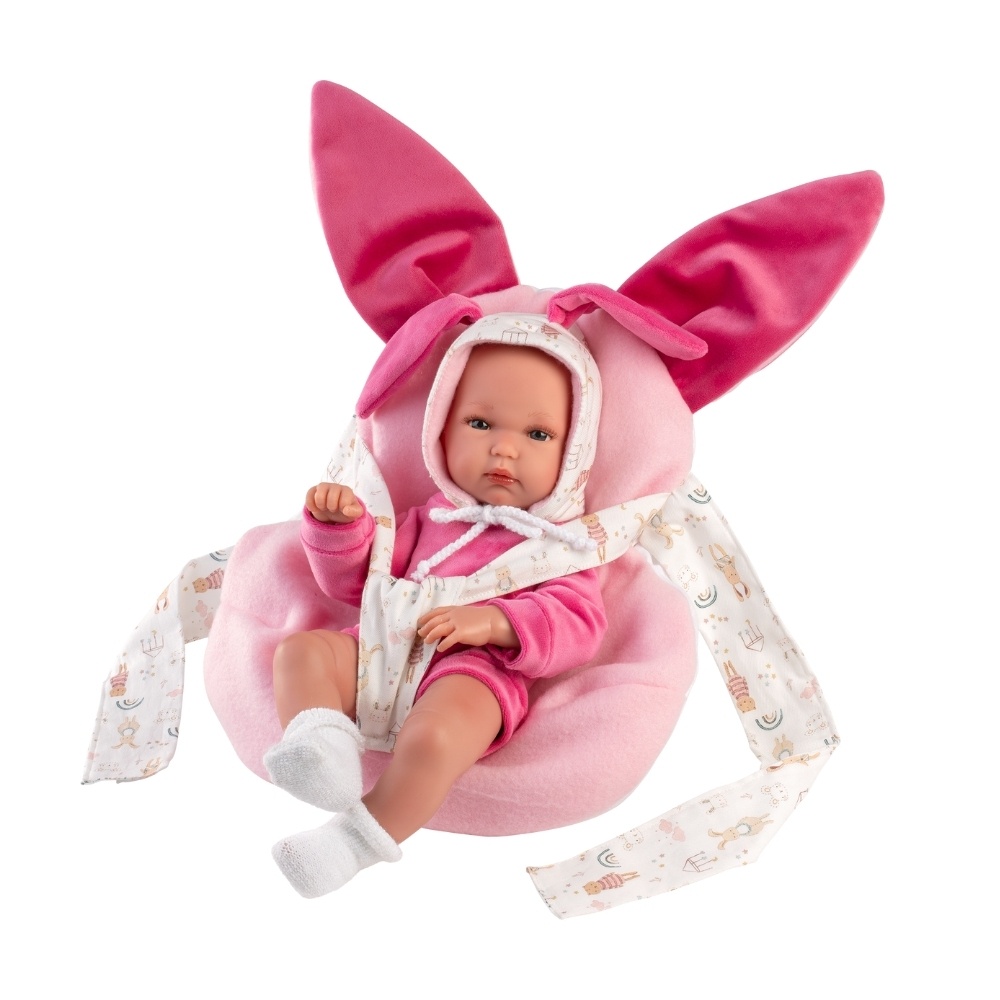 Anatomically Correct Baby Girl Doll with Pink Clothing: Bimba - 35cm