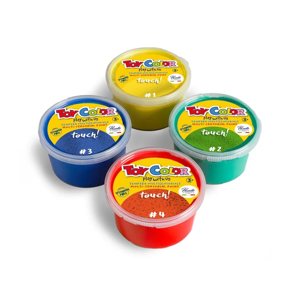 Multisensorial Tempera Paint - 6 x 180ml - Superwashable Sensory Paint for Kids