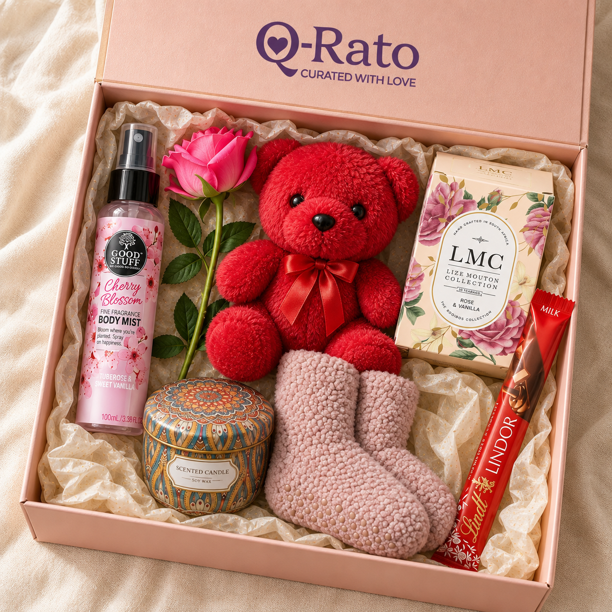 Q-Rato Scent, Flowers and Teddy Box