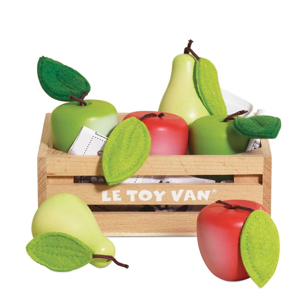 Wooden Orchard Fruits Food Crate - 8pcs