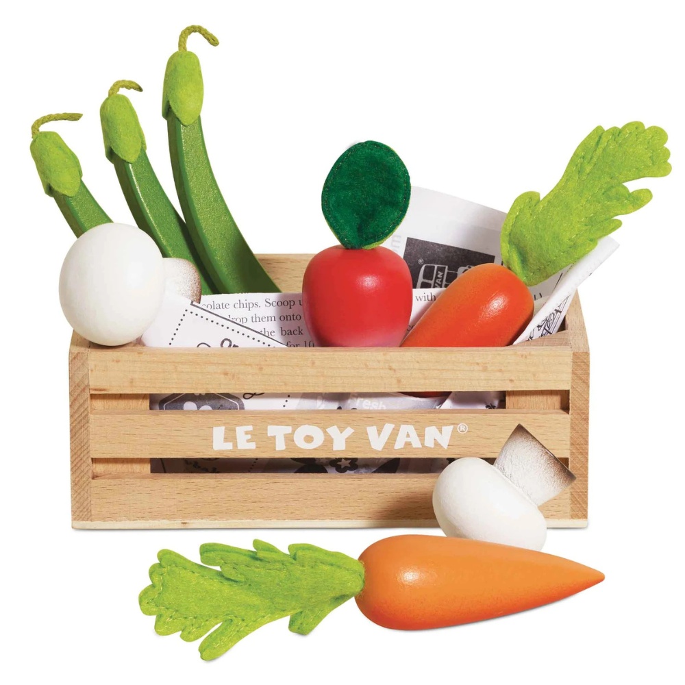 Wooden Harvest Vegetables Food Crate - 10pcs