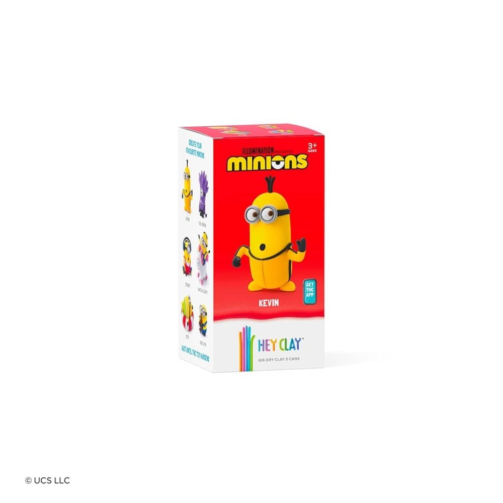 Modelling Air-Dry Clay with Fun Interactive App - Kevin, Series Minions, 5 cans
