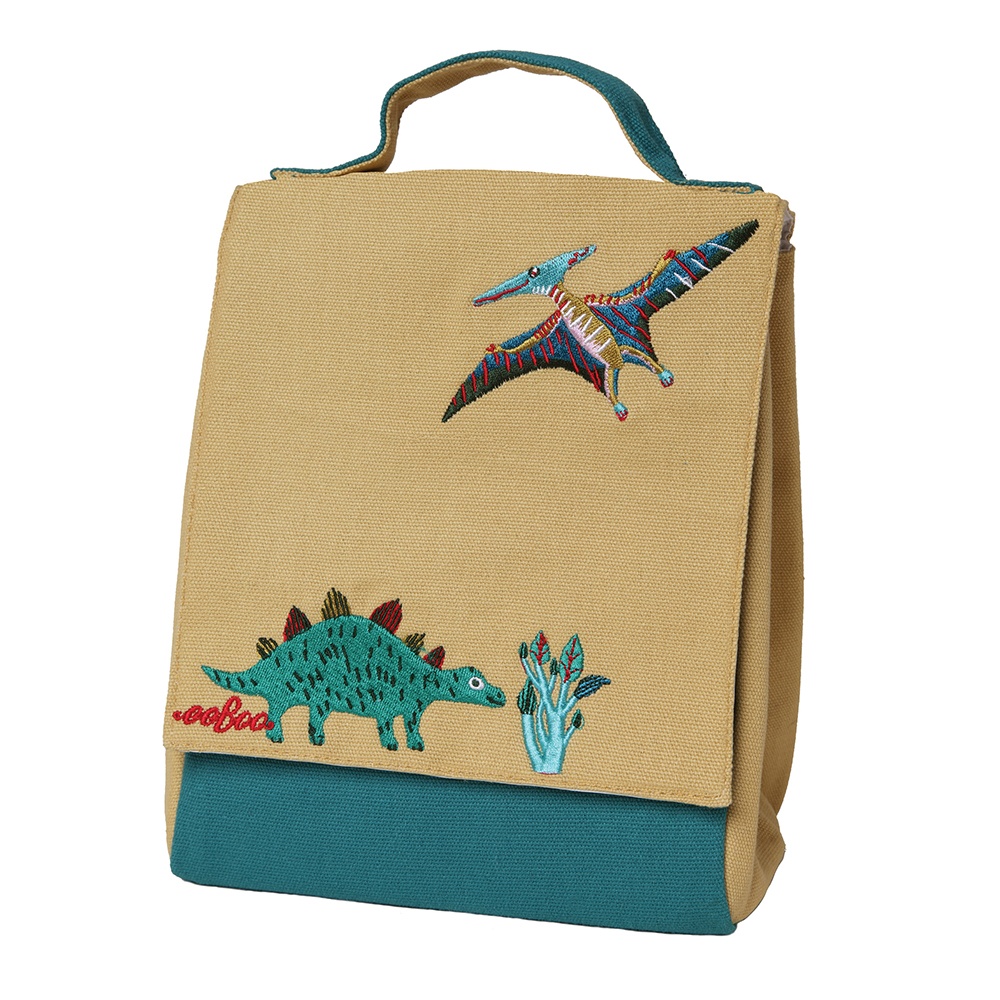 Kids Dinosaur Embroidered Lunch Bag