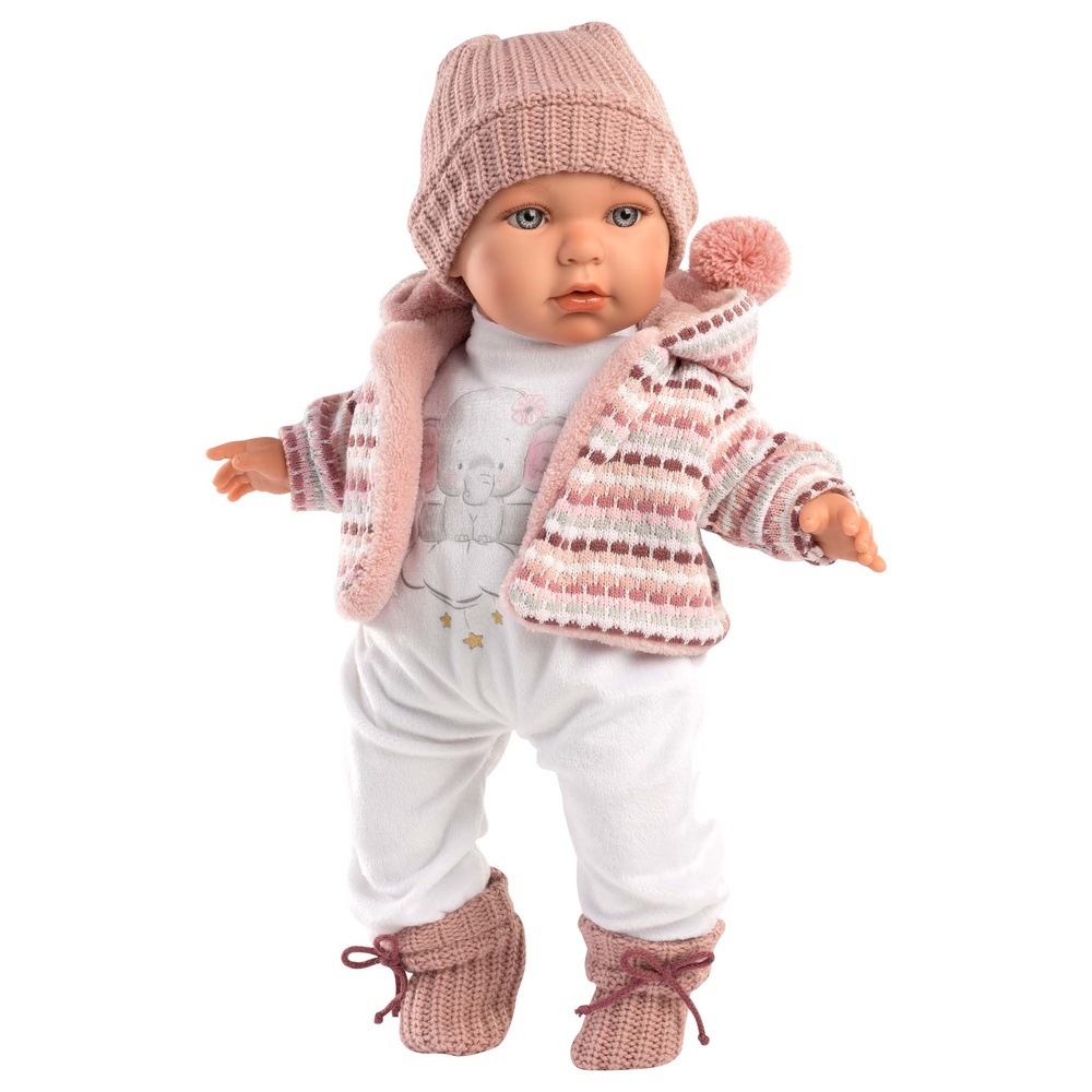 Baby Girl Doll with Crying Mechanism & Clothing: Julia - 42cm