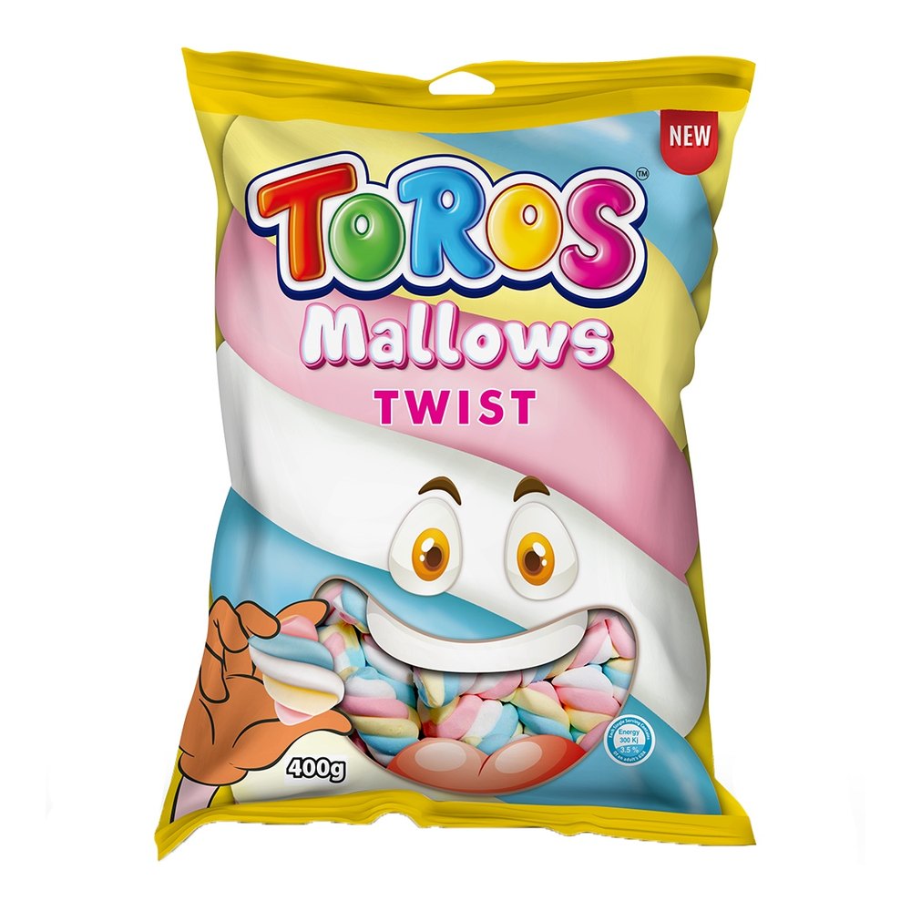 Toros Marshmallow Twists - 12 x 400g