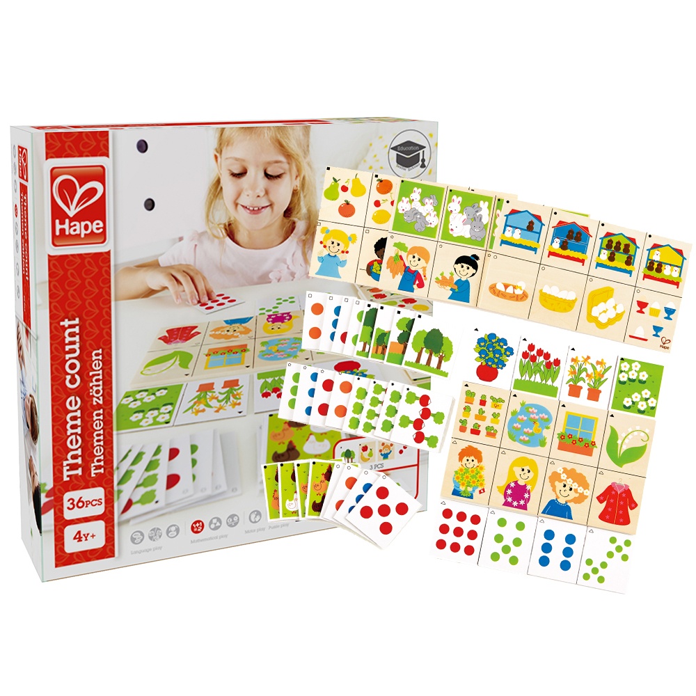 Hape - Home Education - Theme Count - 36pcs -**