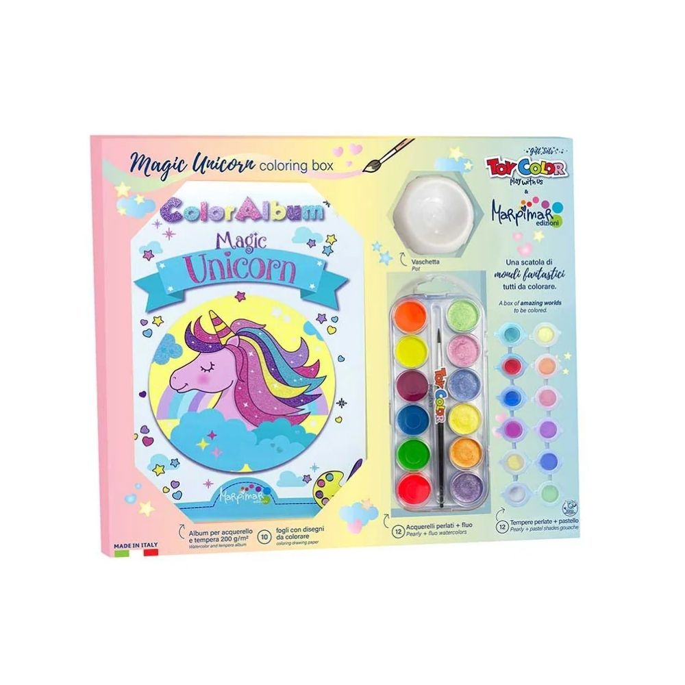 Magic Unicorn Painting Gift Set - Watercolours + Tempera - 32pcs