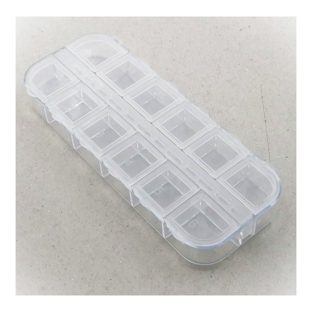 Unbranded Compartment Nail Accessories Container - 12 Containers