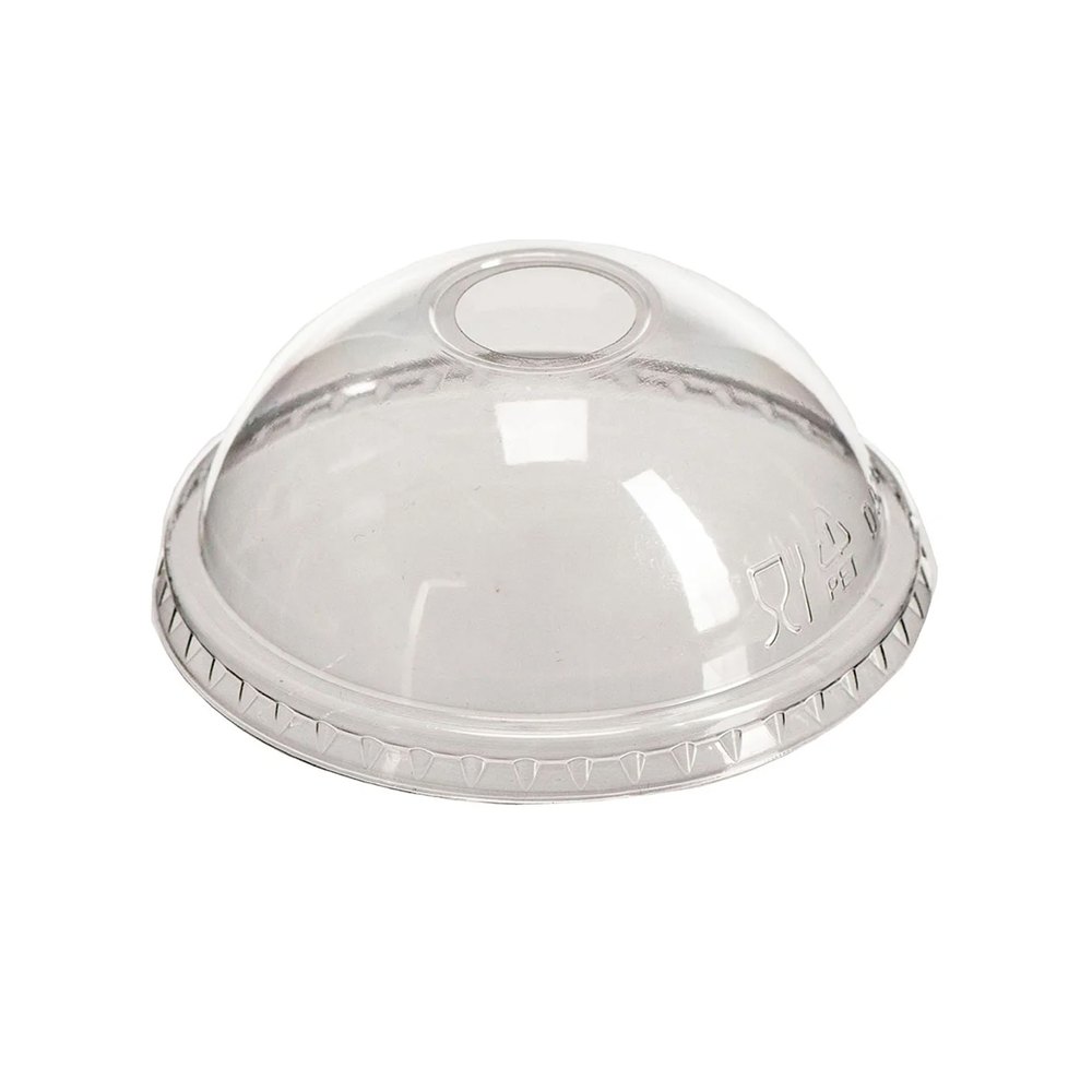Unbranded Clear PLA Dome Lids for 350ml and 500ml Cups - 1000 Lids