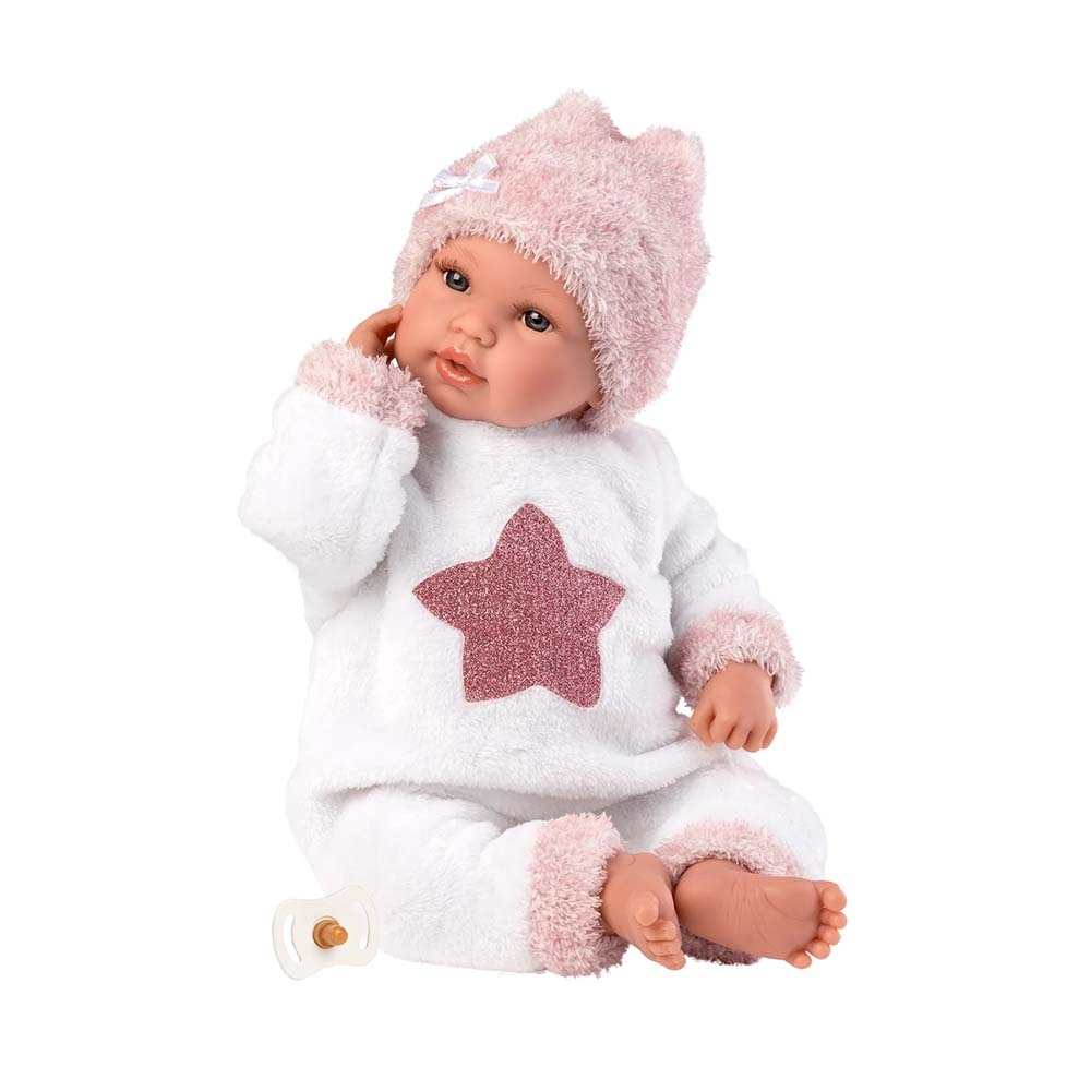 Newborn Baby Girl Doll with Crying Mechanism, Clothing & Accessories: Star - 36cm