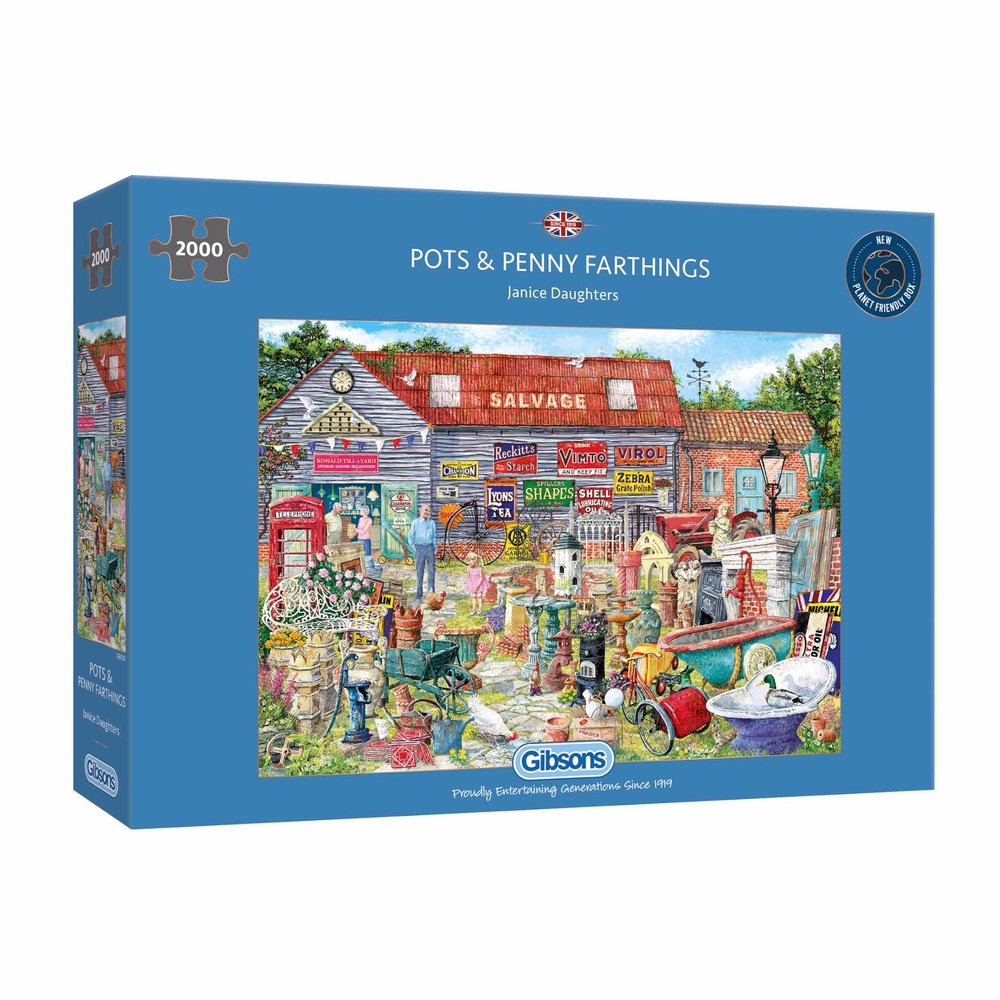 Gibsons - Pots and Penny Farthings - 2000 Piece Jigsaw Puzzle