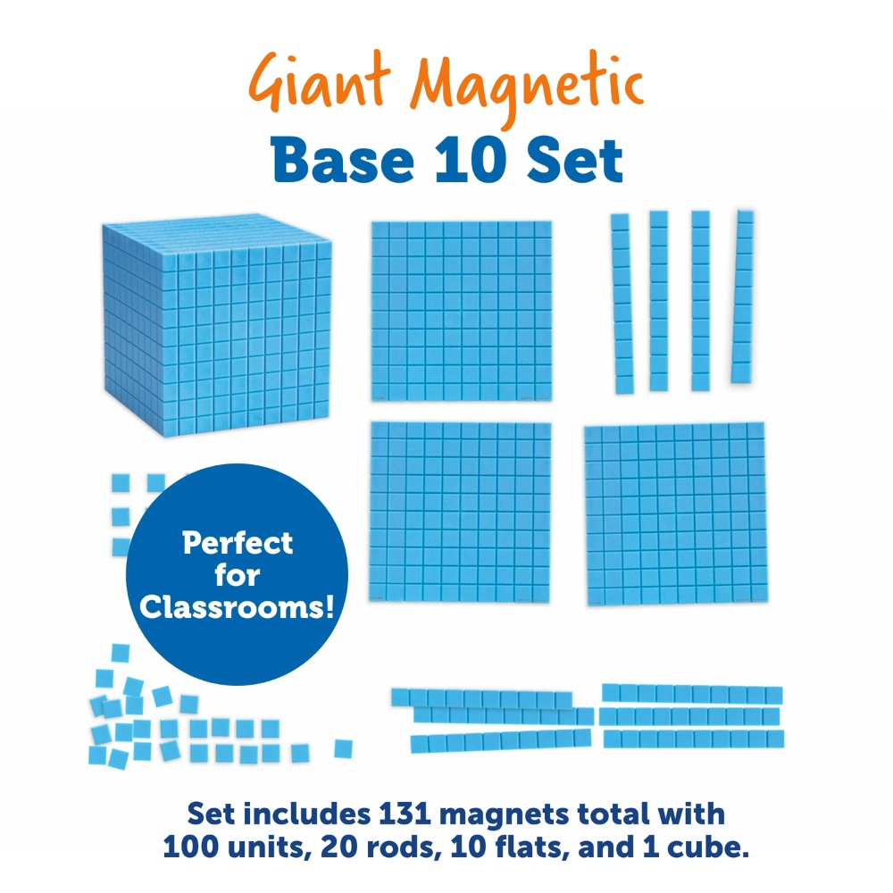 Learning Resources - Giant Magnetic Base Ten Set: Classroom Maths Resources
