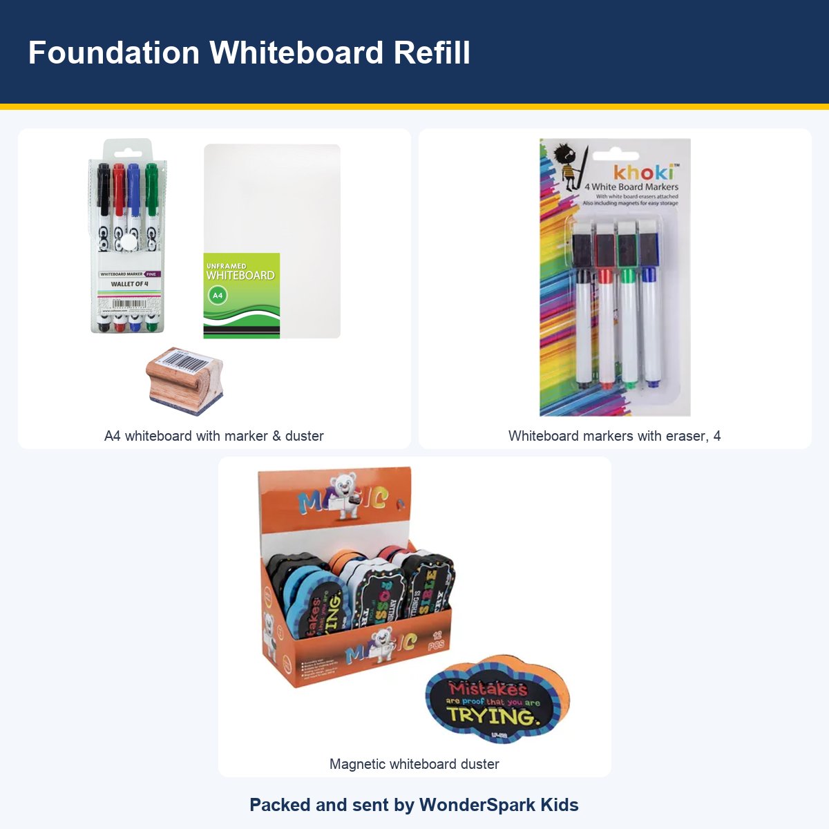 WonderSpark Kids Foundation Whiteboard Refill