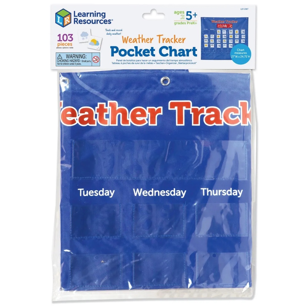Weather Tracker Calendar Pocket Chart - Classroom Science Tool