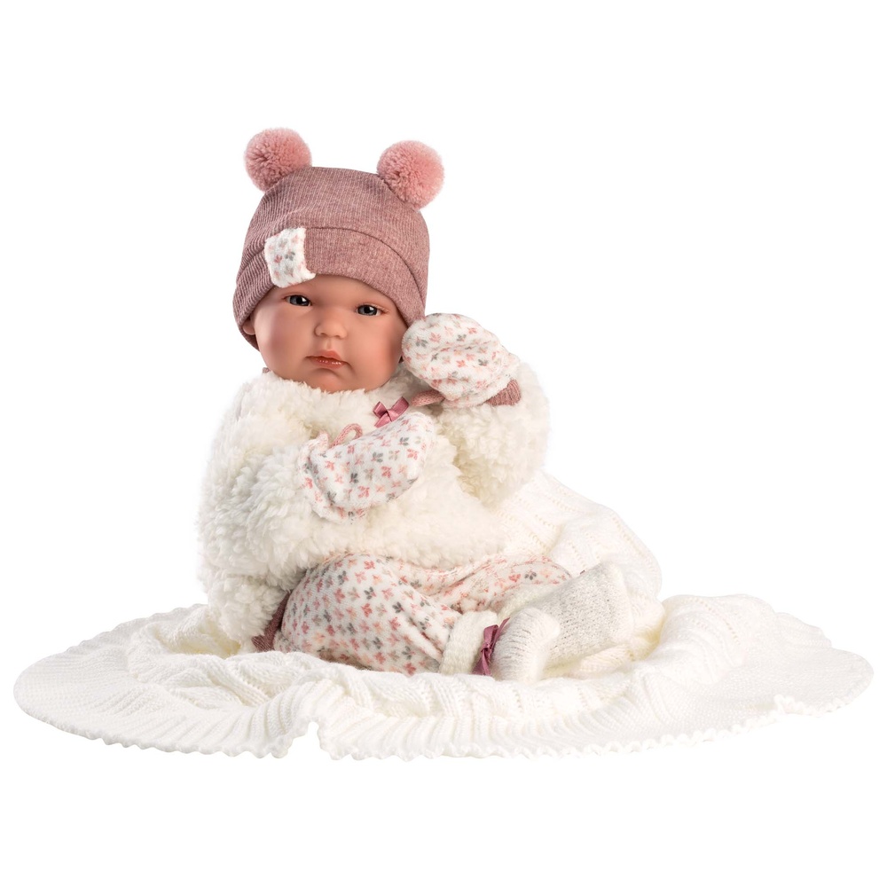 Anatomically Correct Baby Girl Doll with Clothing & Blanket: Bimba - 35cm