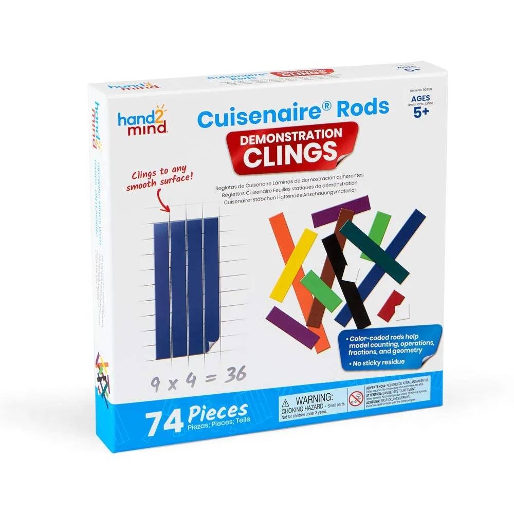 Cuisenaire® Rods Demonstration Clings: 74 Pieces