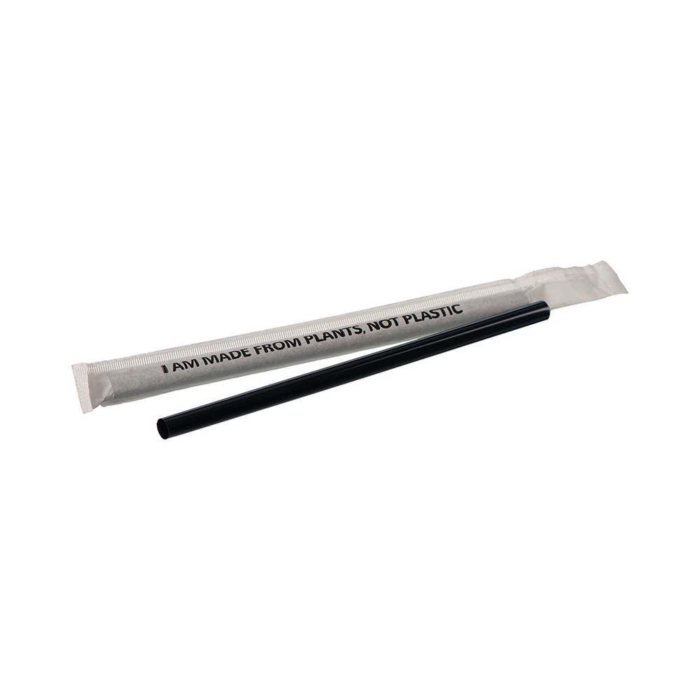 Unbranded Wrapped PLA Straws 10mm x 210mm - 2000 Straws