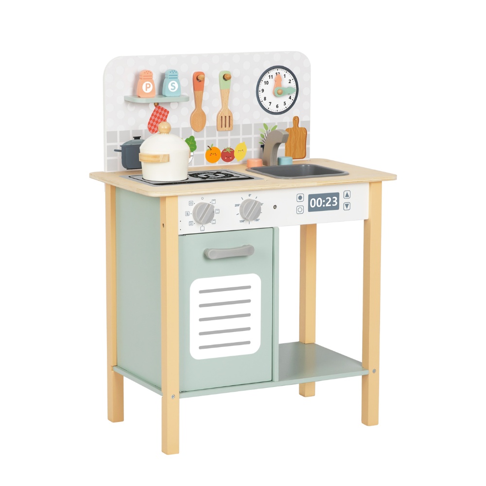 hi Pando - Pretend & Play - Wooden Kitchen Set - 8pcs