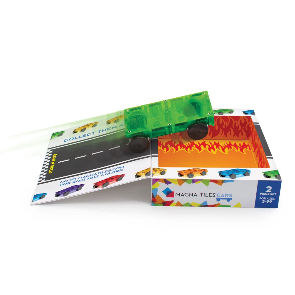 Magna-Tiles - Magnetic Construction Set - Cars Expansion set - 2pcs