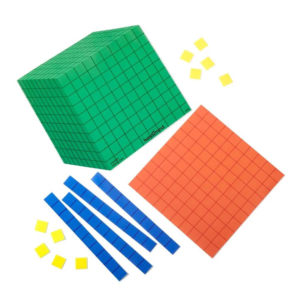 Base Ten Blocks Demonstration Clings: 112 Pieces