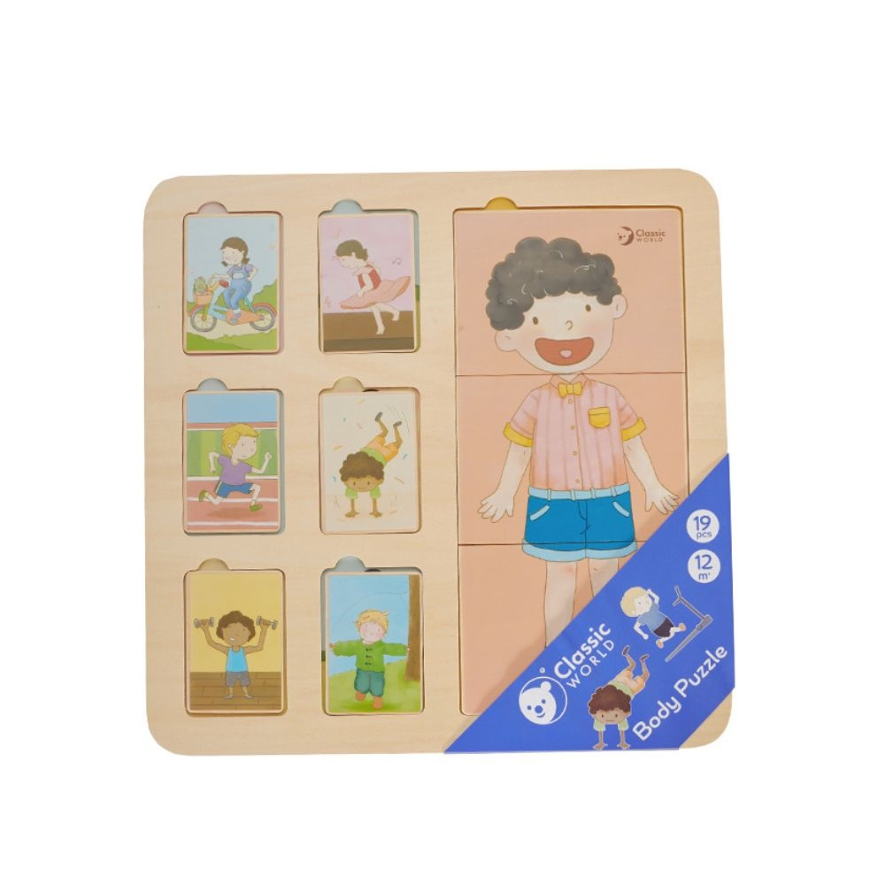 Layered Wooden Body Puzzle - 19pcs