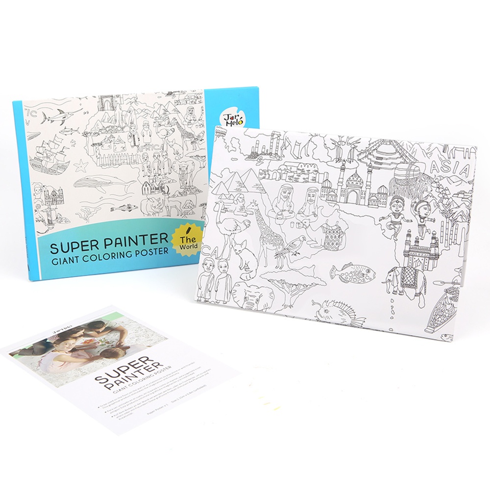 Super Painter Giant Colouring Poster Pads The World