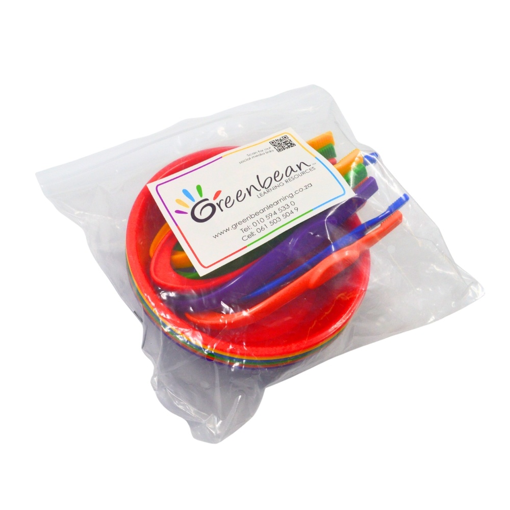 Colour Sorting Bowls & Tweezers Set - 12pcs