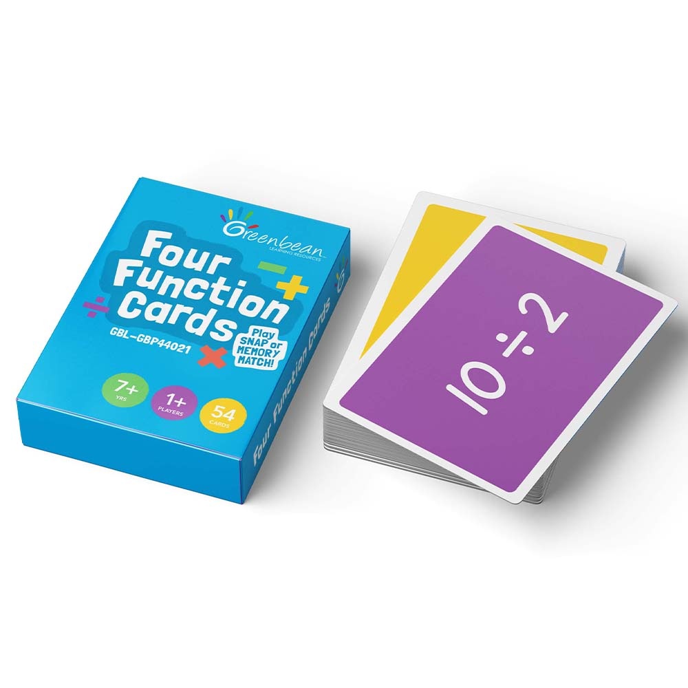 Maths Cards PLUS, Fun Fraction Cards, Times Table Cards & Four Function Cards
