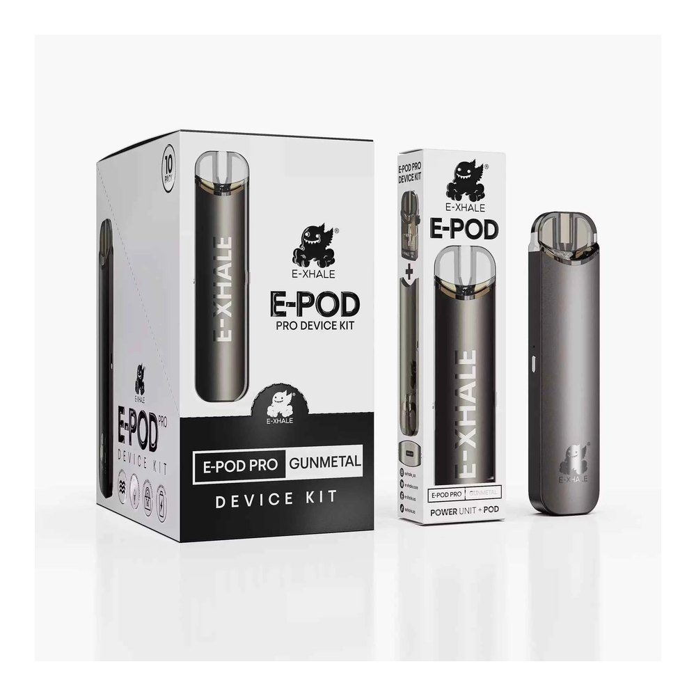 E-Pod Pro Refillable Pod Kit Gunmetal (10 Pack)