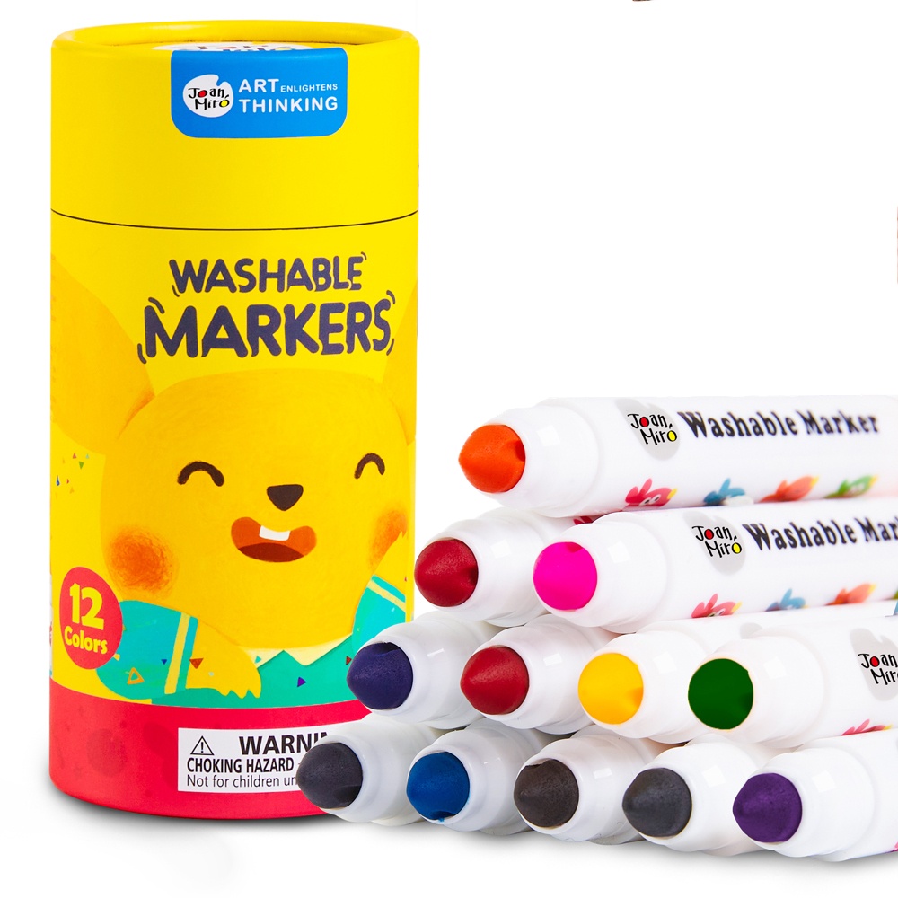 Washable Markers - Non-Toxic - 12 Colours
