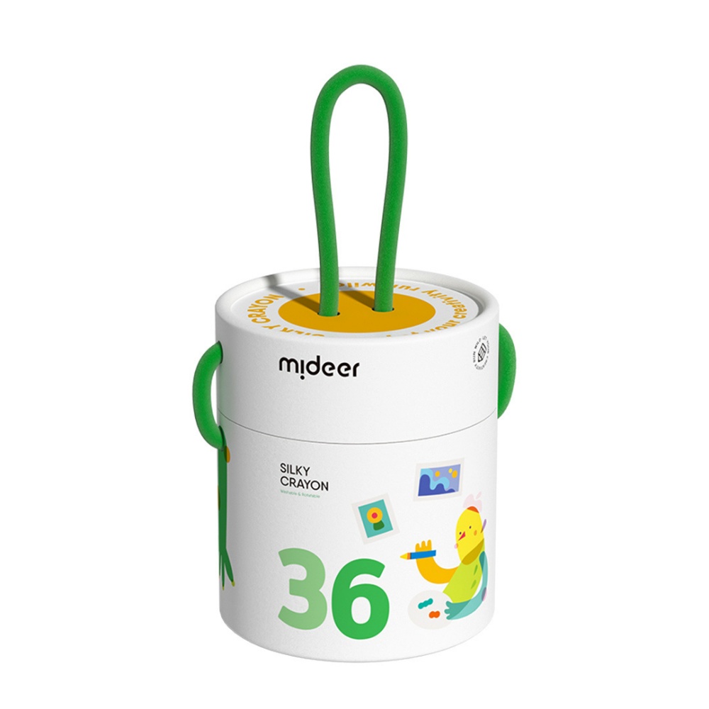 Silky Crayons Colourful Bucket - 36 Colours