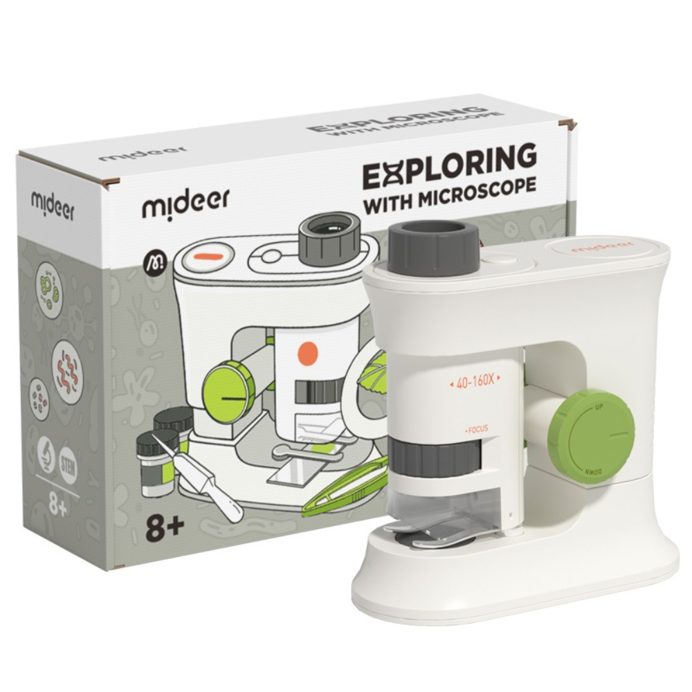 Exploring With Microscope - Handheld and Standing Microscope for Kids
