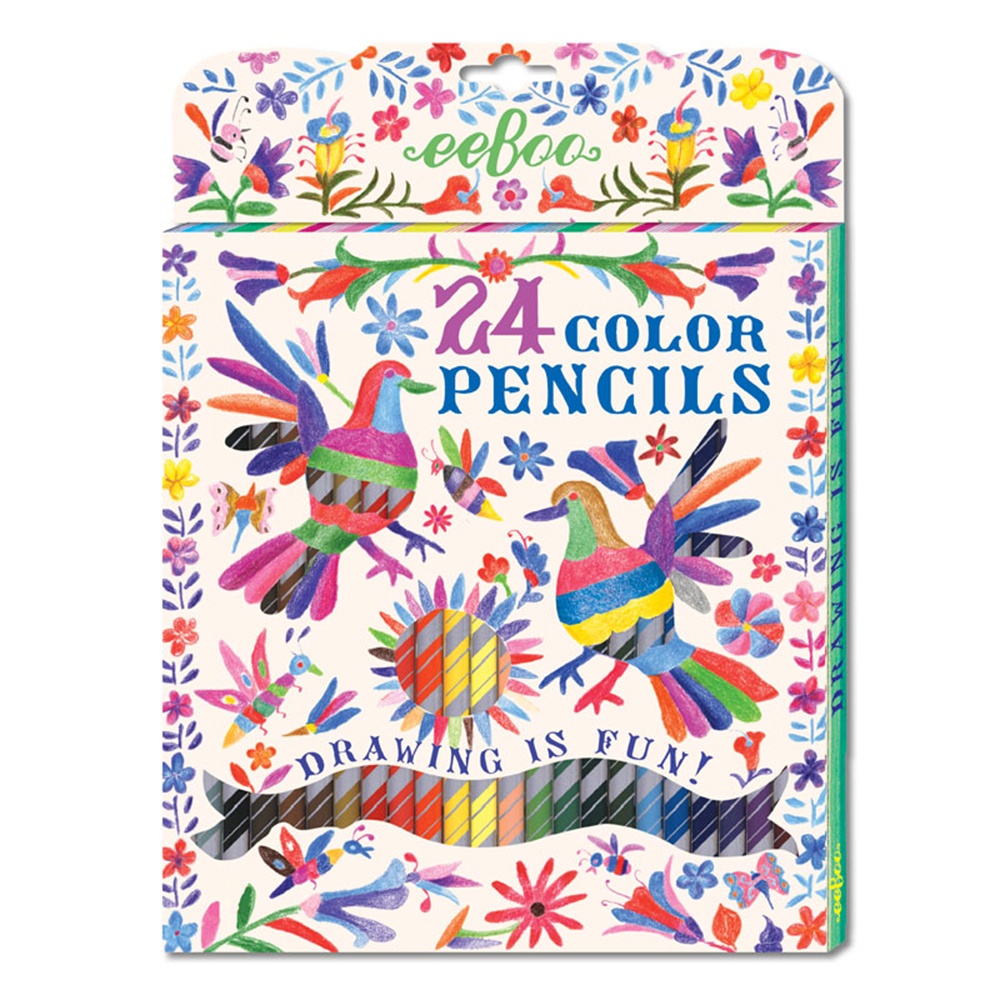 Oaxaca Birds 24 Color Pencils Paper -**