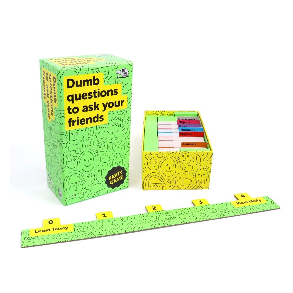 Dumb Questions To Ask Your Friends - Party Card Game - 3-8 Players