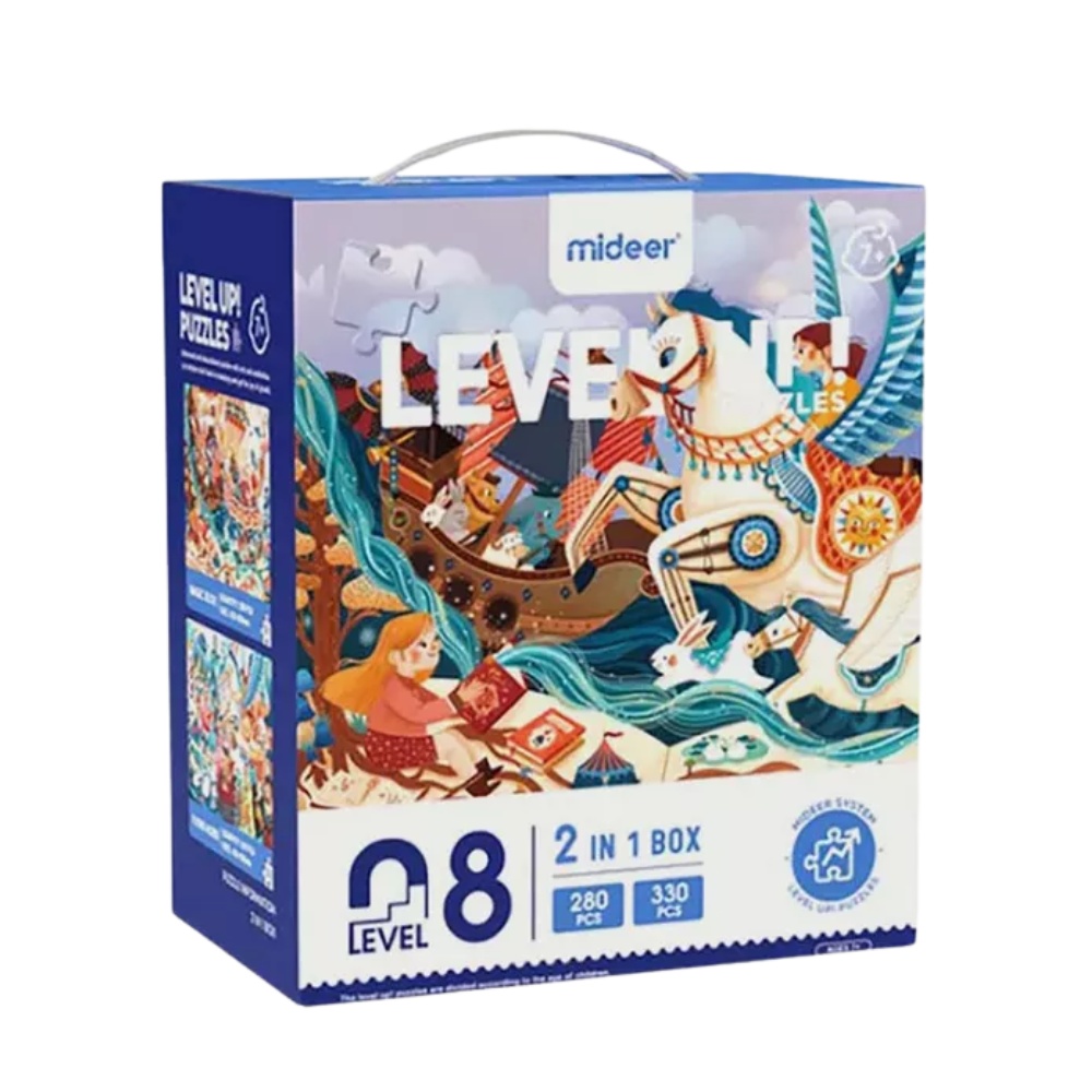 Level Up Jigsaw Puzzle for Kids - 2-in-1 - Level 8 Magic Fantasy World