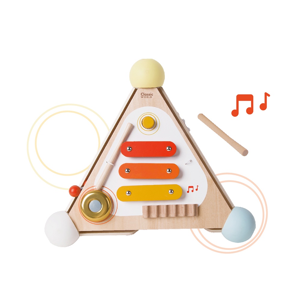 Pyramid Activity Box - Four Sided Multi-Activity Busy Board