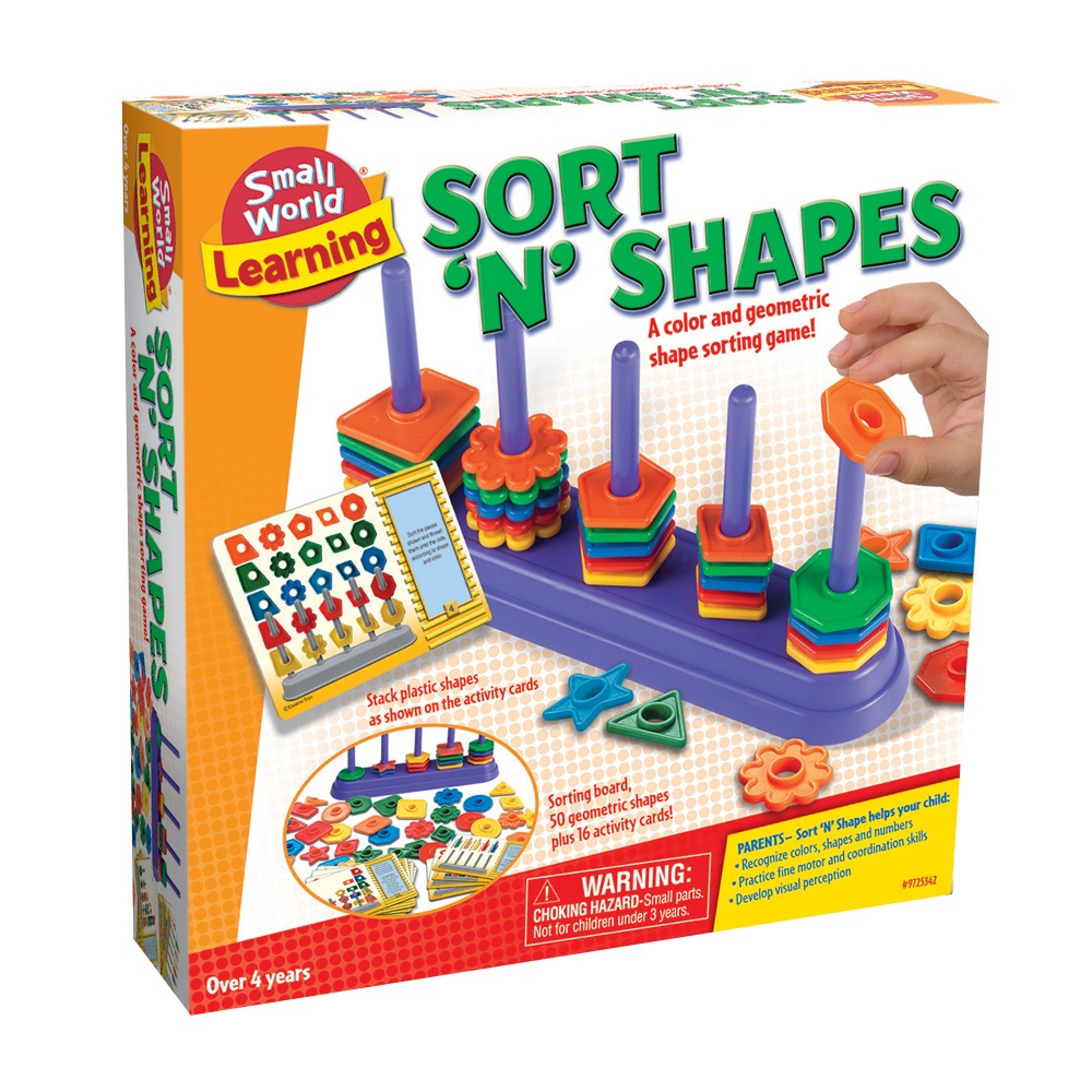Small World Toys - Sort N Shapes - 56pcs -**