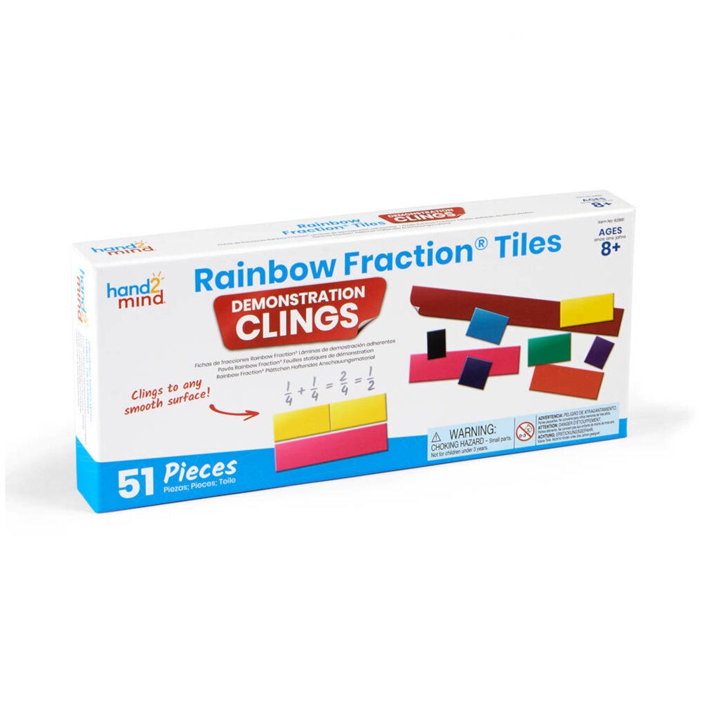 Rainbow Fraction® Tiles Demonstration Clings: 51 Pieces