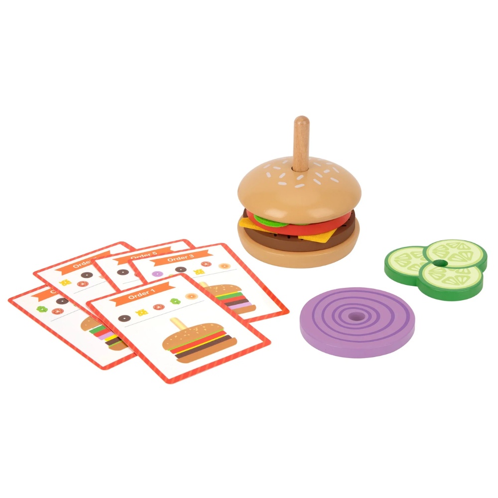 Making A Burger - Stacking & Sequencing Activity Toy