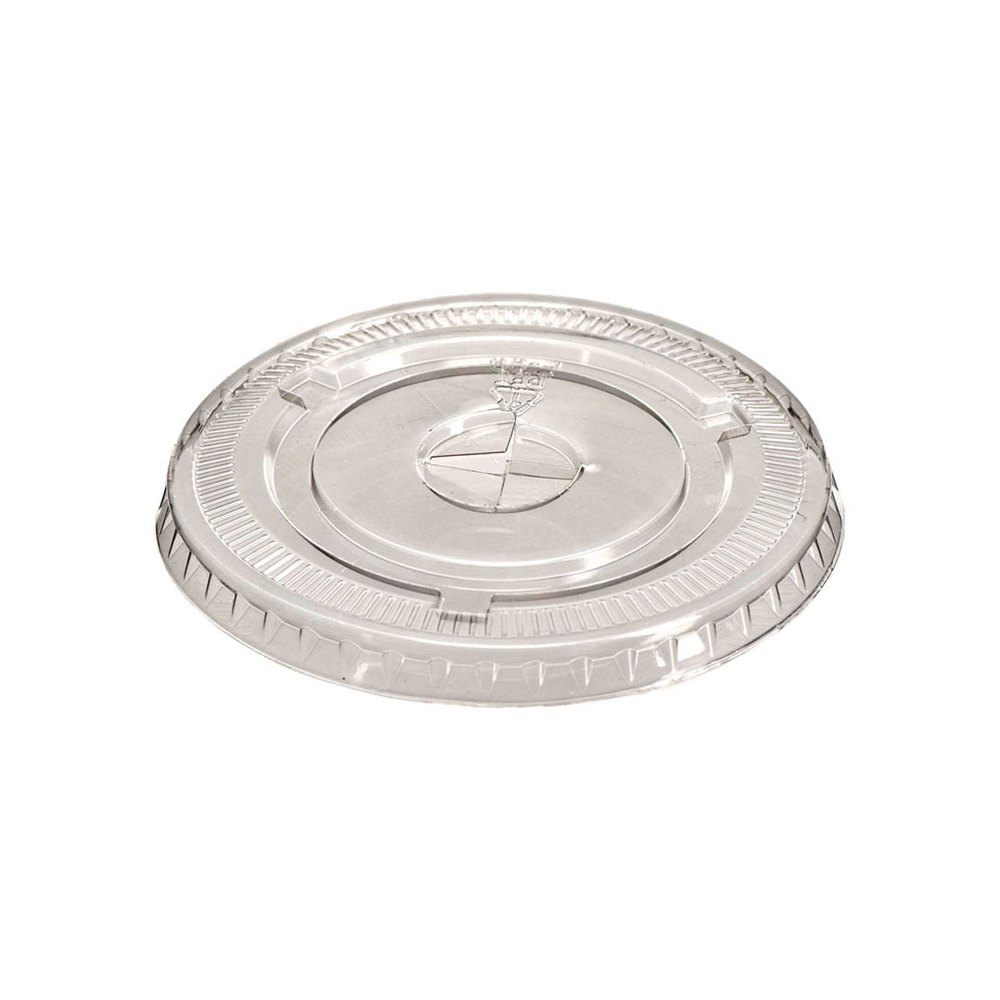 Unbranded Clear PET Flat Lids with X Slot for 500ml Cups - 1000 Lids